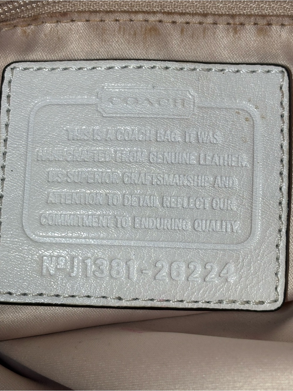 Coach Madison Soft Leather Shoulder Bag in Cream - Picture 6 of 8
